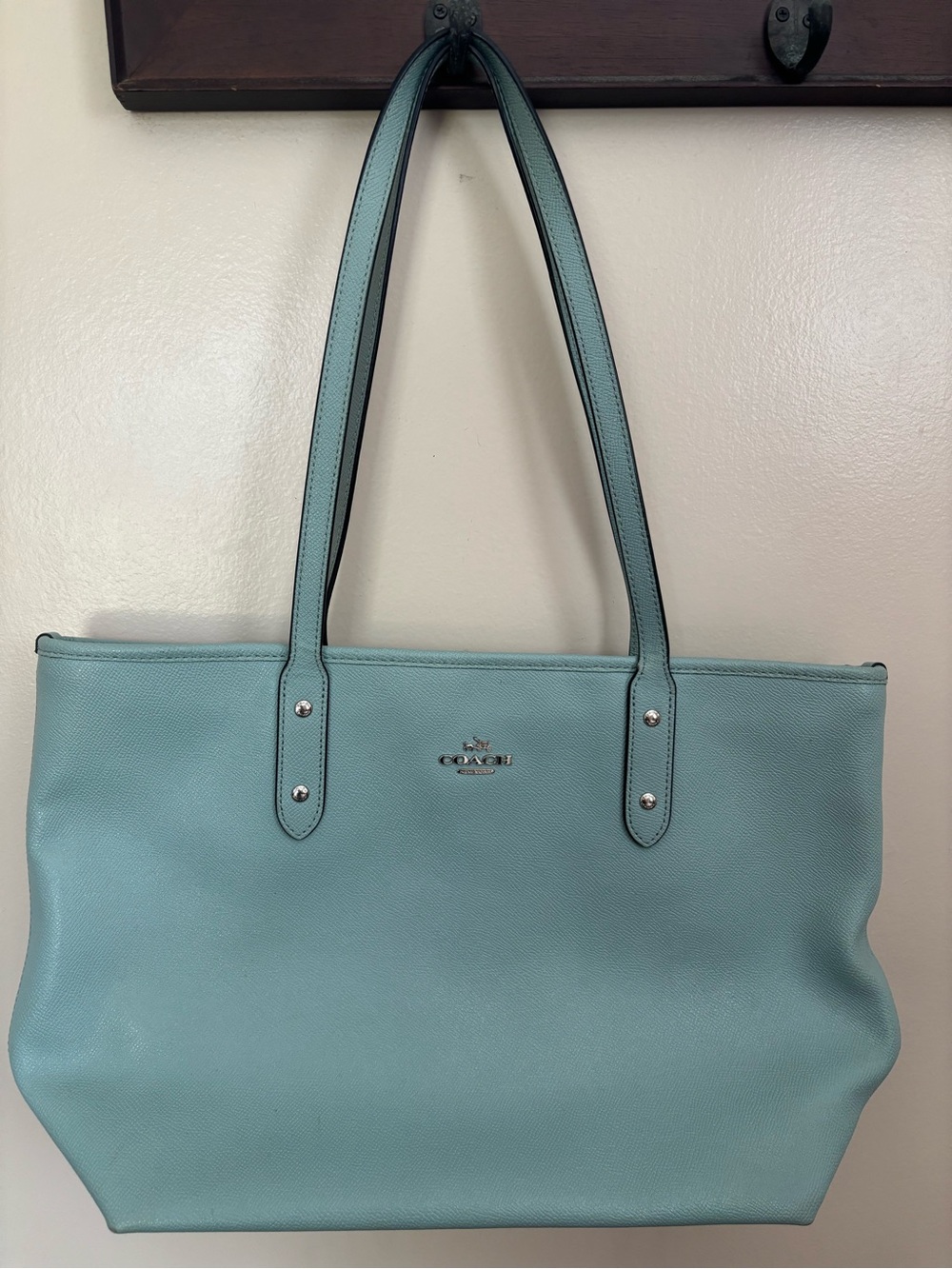 Coach Light Blue City Zip Tote